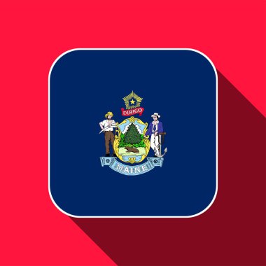 Maine state flag. Vector illustration.