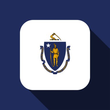 Massachusetts state flag. Vector illustration.