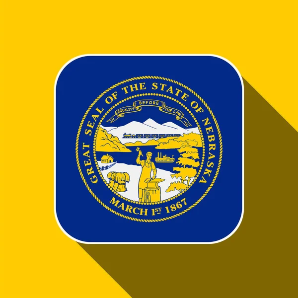 Nebraska State Flag Vector Illustration — Vettoriale Stock