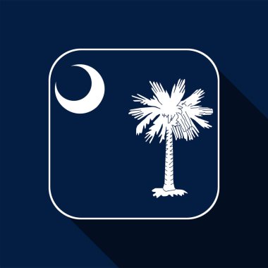 South Carolina state flag. Vector illustration.