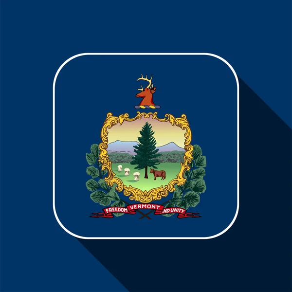 Vermont State Flag Vector Illustration — Stock Vector