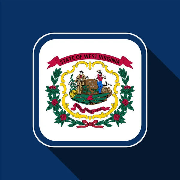West Virginia State Flag Vector Illustration — Wektor stockowy