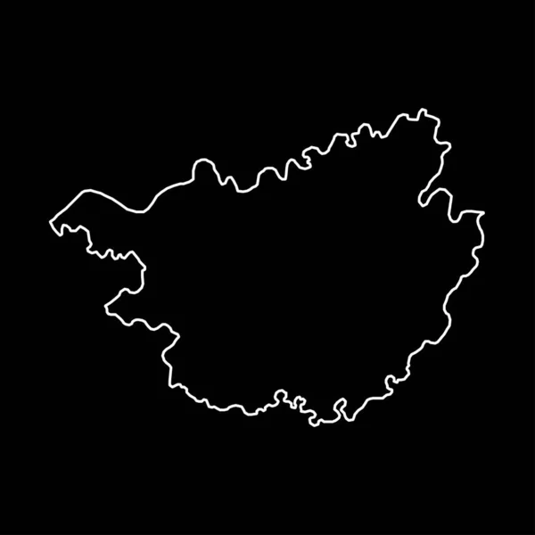 広西チワン族自治区マップ 中国の行政部門 ベクターイラスト — ストックベクタ