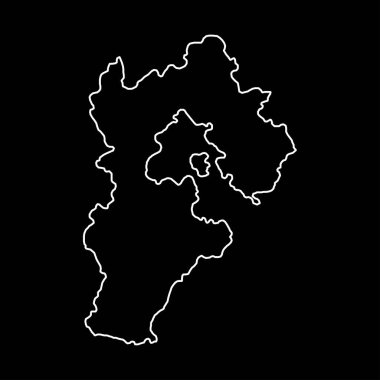 Hebei eyalet haritası, Çin idari bölümleri. Vektör illüstrasyonu.