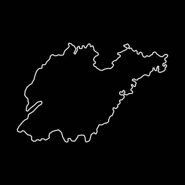 Shandong eyalet haritası, Çin 'in idari bölümleri. Vektör illüstrasyonu.