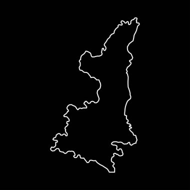 Shaanxi eyalet haritası, Çin 'in idari bölümleri. Vektör illüstrasyonu.