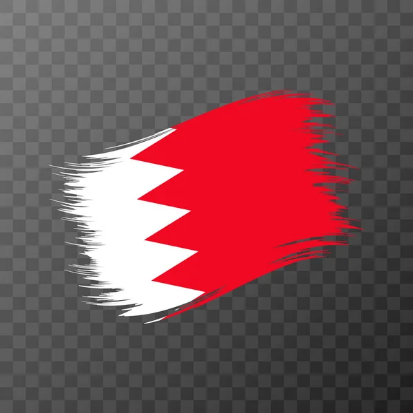 stock vector Bahrain national flag. Grunge brush stroke. Vector illustration on transparent background.