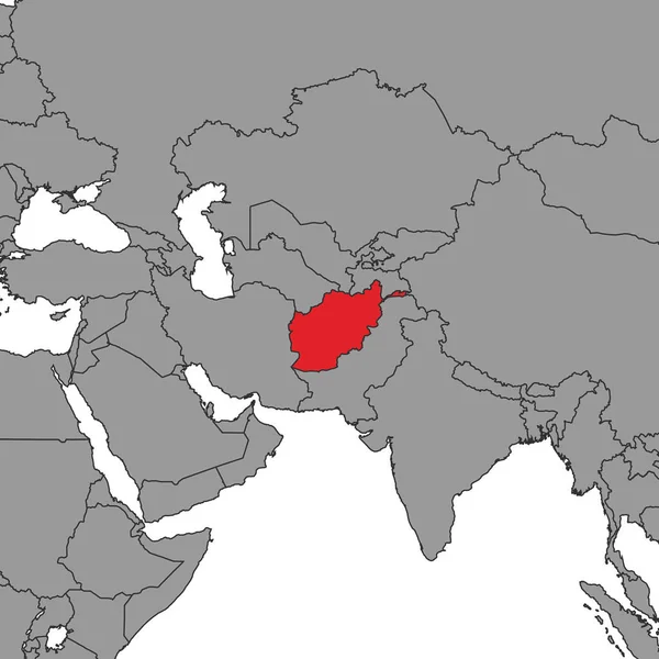 Pin Map Afghanistan Flag World Map Vektor Illusztráció — Stock Vector