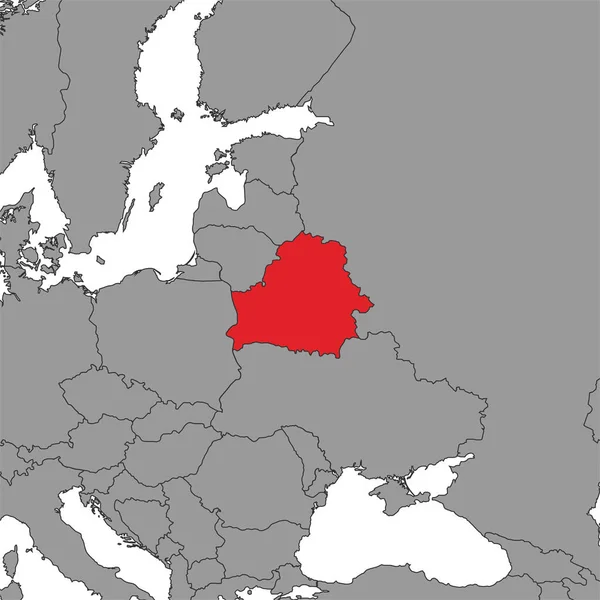 Fehéroroszország Világtérképen Vektorillusztráció — Stock Vector