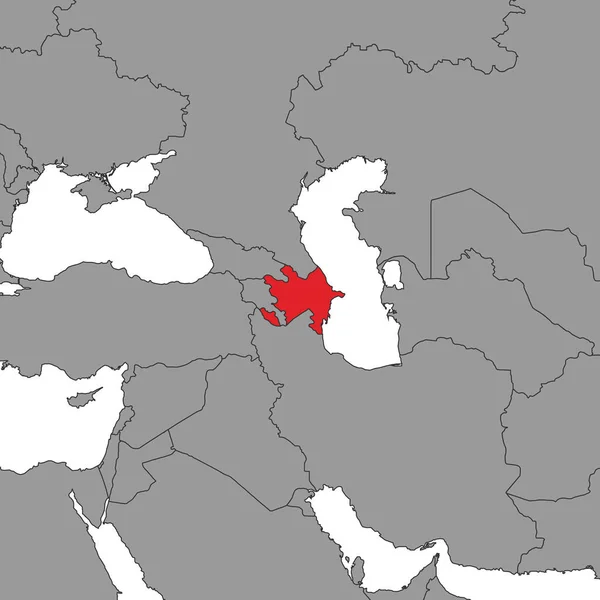 Mapa Ázerbájdžánskou Vlajkou Mapě Světa Vektorová Ilustrace — Stockový vektor