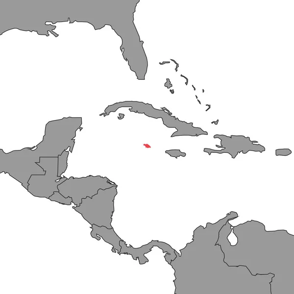 世界地图上的开曼群岛 矢量说明 — 图库矢量图片