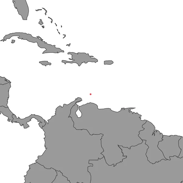 世界地图上的加勒比荷兰 矢量说明 — 图库矢量图片