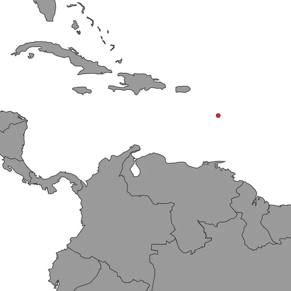 Dominika Világtérképen Vektorillusztráció — Stock Vector