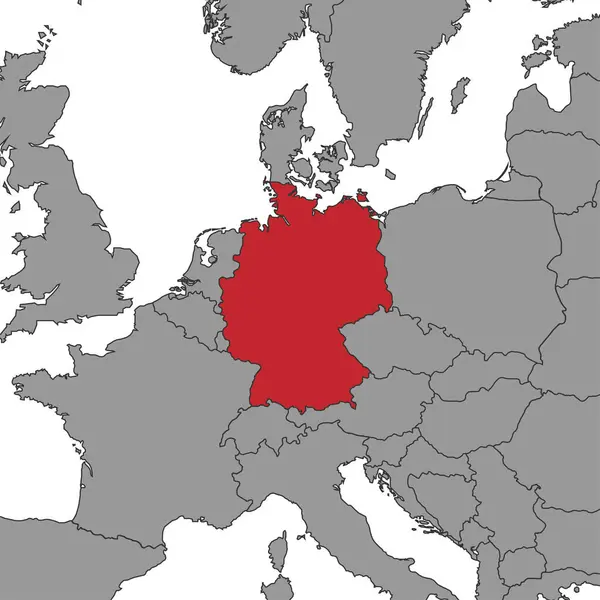 Tyskland Världskartan Vektorillustration — Stock vektor