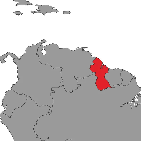 Guiana Mapa Mundo Ilustração Vetorial —  Vetores de Stock