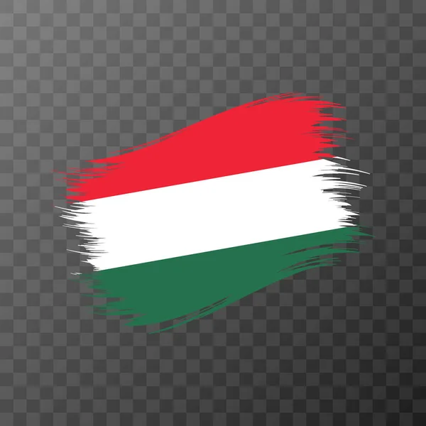 stock vector Hungary national flag. Grunge brush stroke. Vector illustration on transparent background.