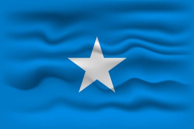 Waving flag of the country Somalia Islands. Vector illustration.