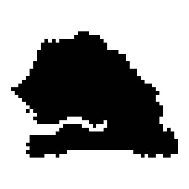 Pixel map of Senegal. Vector illustration.