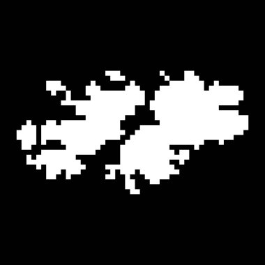 Pixel map of Falkland Islands. Vector illustration.