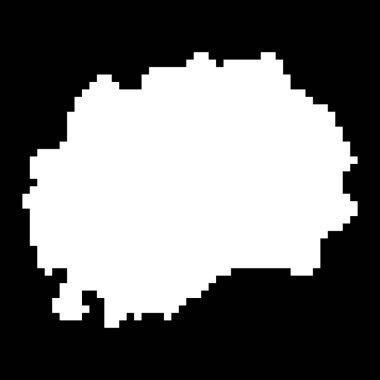 Pixel map of Macedonia. Vector illustration.