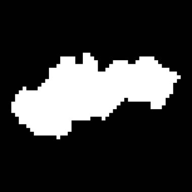 Pixel map of Slovakia. Vector illustration.