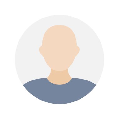 Bald empty face icon avatar. Vector illustration.