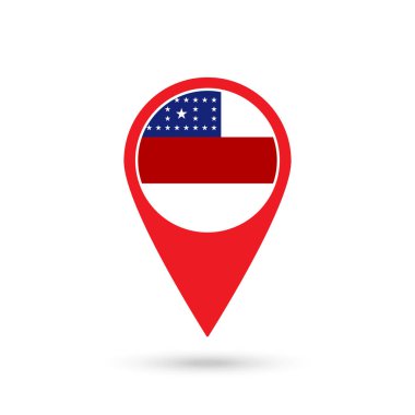 Map pointer with state Amazonas. Vector illustration.