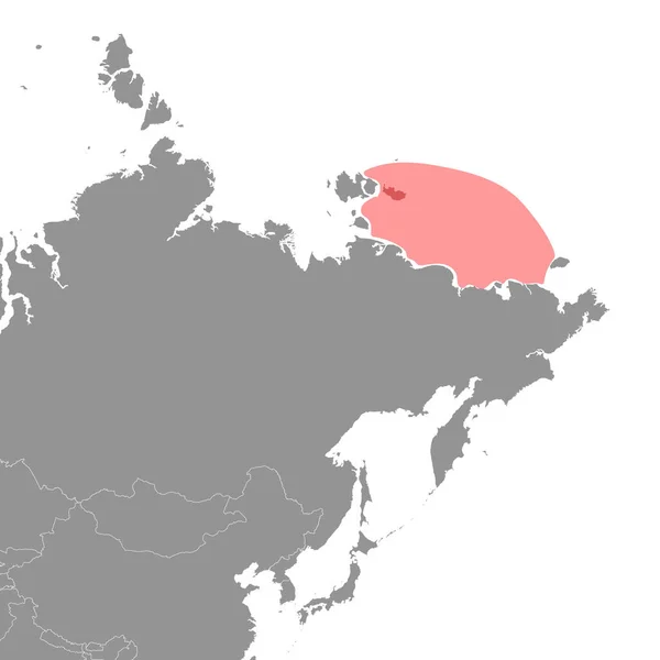 시베리아 지도에 있습니다 일러스트 — 스톡 벡터