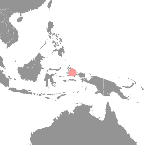 Halmahera Sea World Map Vector Illustration — Stok Vektör