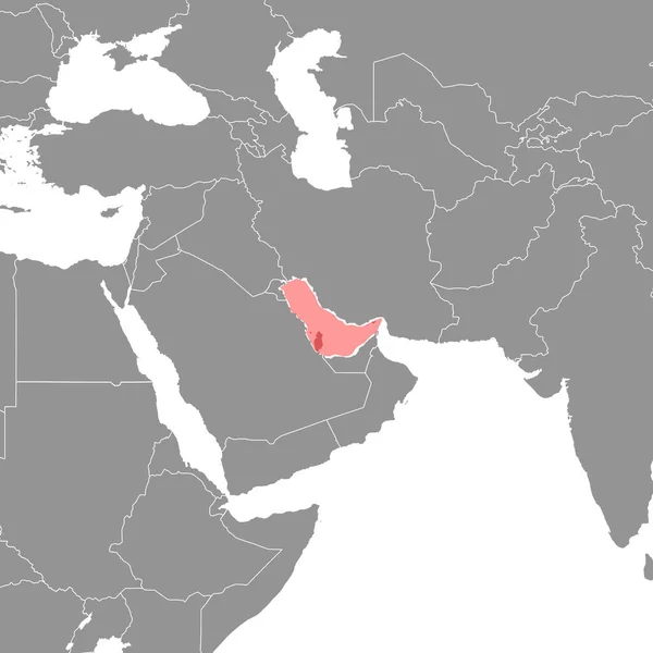 Персидский Залив Карте Мира Векторная Иллюстрация — стоковый вектор