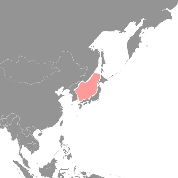 Японське Море Карті Світу Приклад Вектора — стоковий вектор