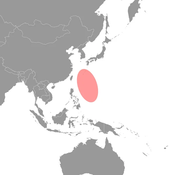 Philippine Sea World Map Vector Illustration — ストックベクタ