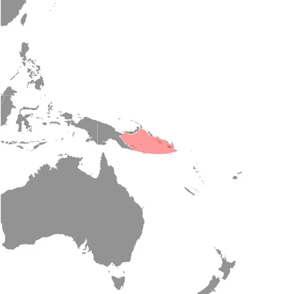 所罗门海在世界地图上 矢量说明 — 图库矢量图片