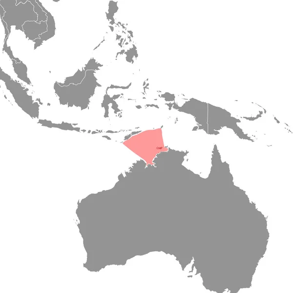 Timor Sea World Map Vector Illustration — 스톡 벡터