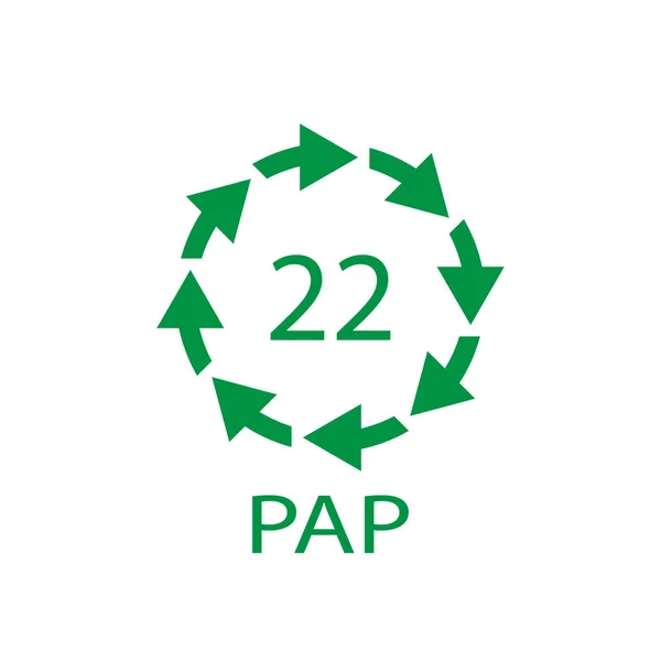 Symbole Recyclage Papier Pap Illustration Vectorielle — Image vectorielle