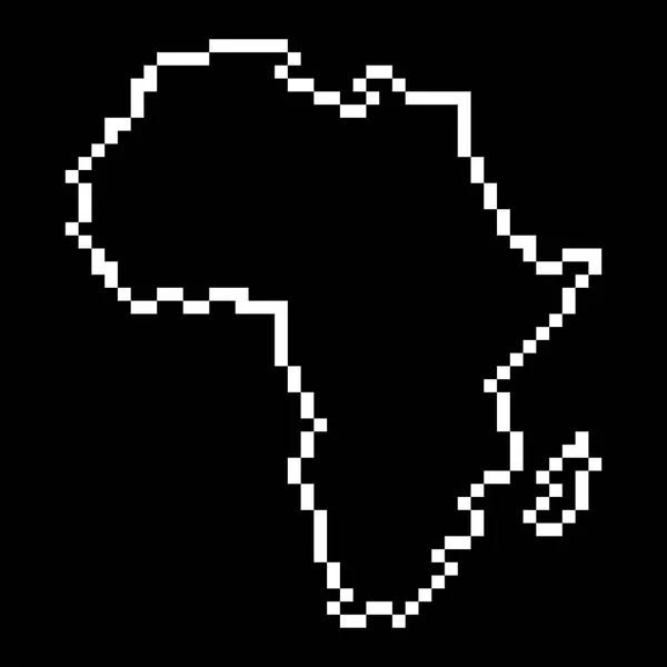 アフリカのピクセルマップ ベクターイラスト — ストックベクタ