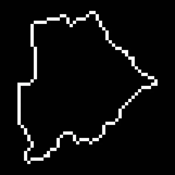 Pixel Map Botswana Vector Illustration — Vetor de Stock