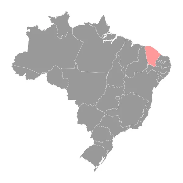 Ceara Map Brazília Állam Vektorillusztráció — Stock Vector