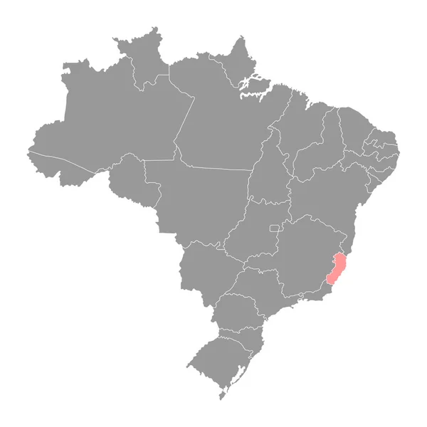 Espirito Santo Map État Brésil Illustration Vectorielle — Image vectorielle