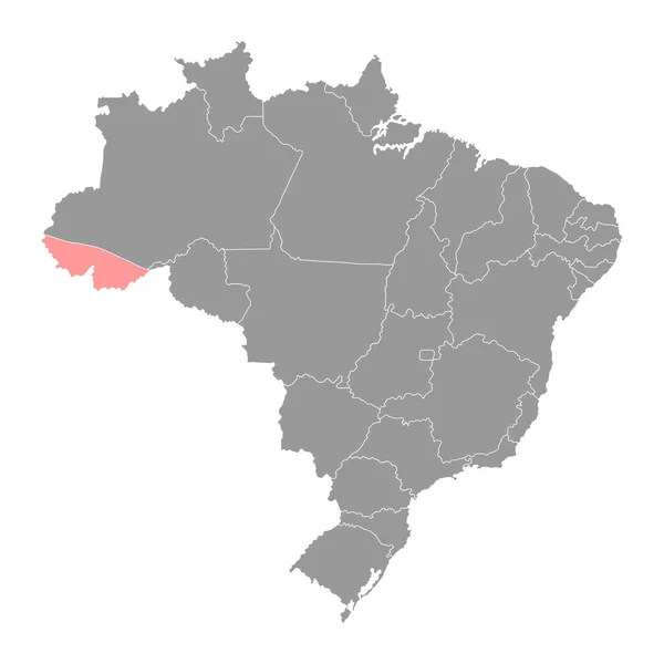 アクレ マップ ブラジルの州 ベクターイラスト — ストックベクタ