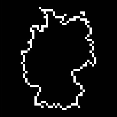 Pixel map of Germany. Vector illustration.