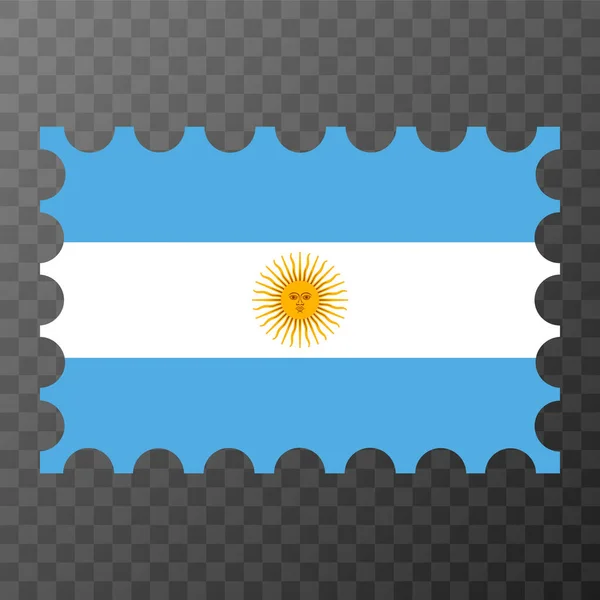 Timbro Postale Con Bandiera Argentina Illustrazione Vettoriale — Vettoriale Stock
