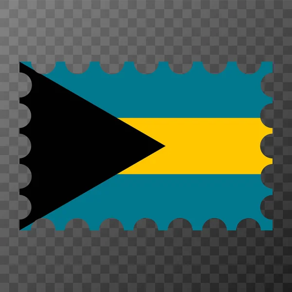 Postage Stamp Bahamas Flag Vector Illustration — Stock Vector