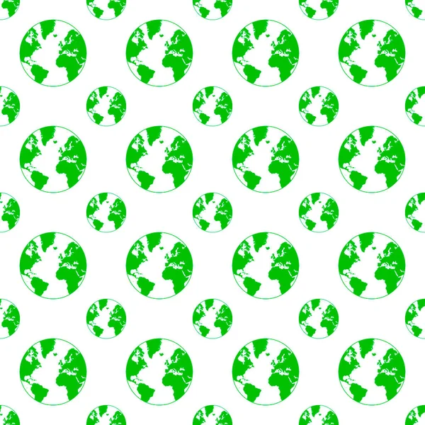 Patrón Globo Verde Ilustración Vectorial — Vector de stock