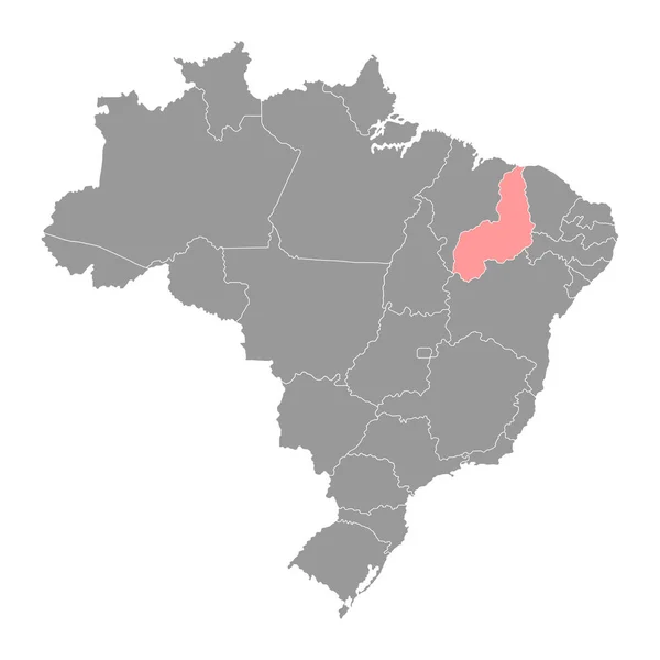 Mapa Piaui Estado Brasil Ilustración Vectorial — Vector de stock