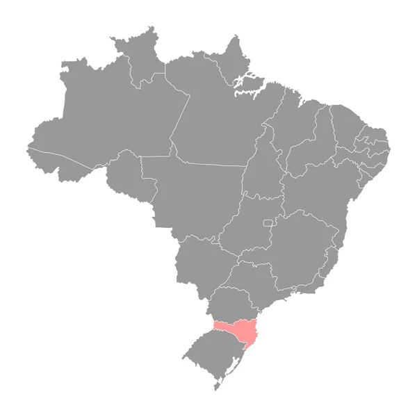 サンタカタリーナ地図 ブラジル ベクターイラスト — ストックベクタ
