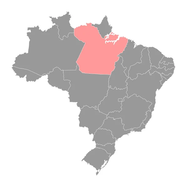 Para Map Estado Brasil Ilustración Vectorial — Vector de stock