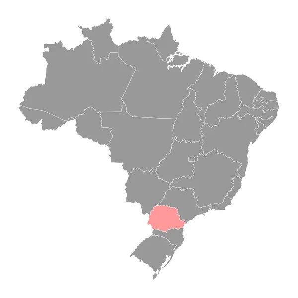 パラナ マップブラジルの州 ベクターイラスト — ストックベクタ