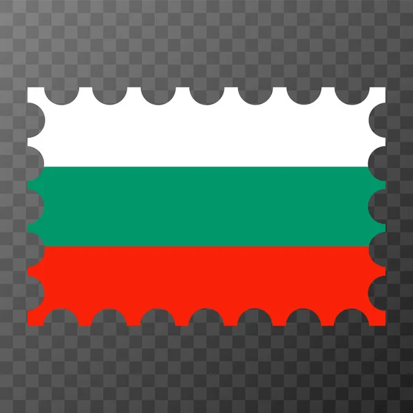 Znaczek Pocztowy Flagą Bułgarii Ilustracja Wektora — Wektor stockowy