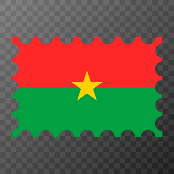 Sello Postal Con Bandera Burkina Faso Ilustración Vectorial — Vector de stock